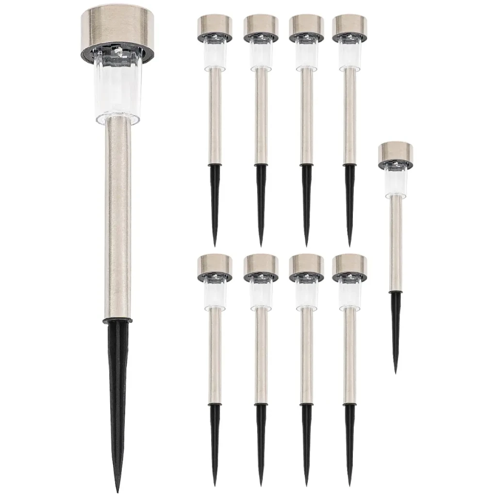 Lampă solară 834-2, 10 buc led, 36 cmh, stainless, gradina 15-600.2, (sb-2) 6