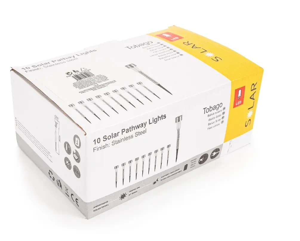 Lampă solară 834-2, 10 buc led, 36 cmh, stainless, gradina 15-600.2, (sb-2) 7
