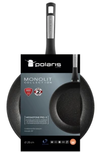 Tigaie polaris monolit-28f, 28cm, negru Thumbnail 8