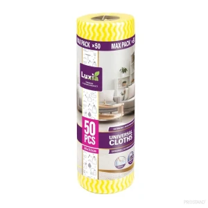 Luxia тряпочка универсальная в рулоне 50 шт.желтые lux-4040  /12