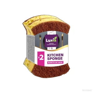 Luxia губка для мытья посуды 2 шт premium lux-4033  /24
