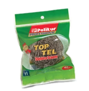 Polikur prof burete industrial din otel inoxidabil 40g 2665  1/60