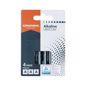 Батарейки grundig alkaline aaa/lr03 950mah, 4 шт., упаковка shrink