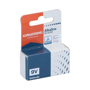 Батарейка grundig alkaline 9v/6lr61 500mah в упаковке shrink