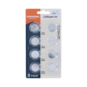 Grundig battery buttoncell cr2016/2025/2032 8pcs blister Thumbnail 1