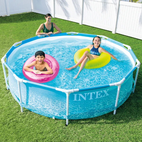 Intex piscină beachside metal frame 305x76 cm, 4485l, cadru metalic 2