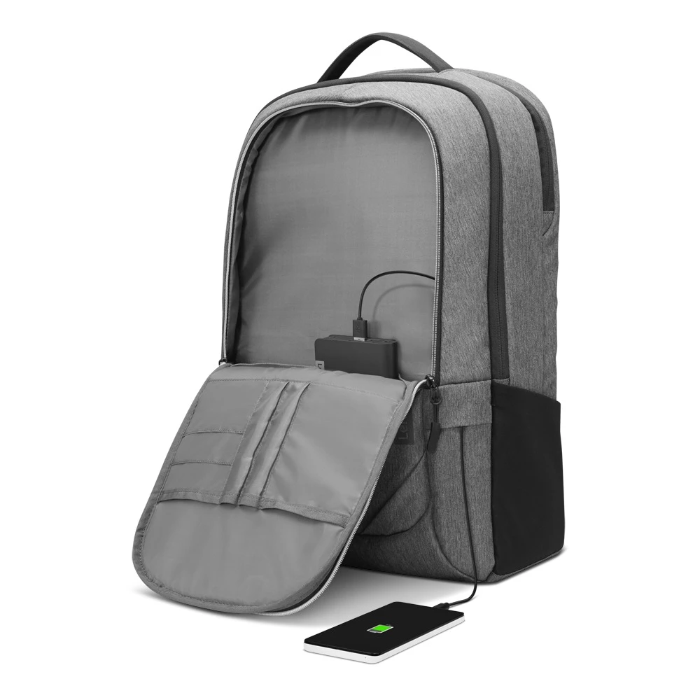 Rucsac pentru laptop lenovo business casual, 17", poliester, gri 4