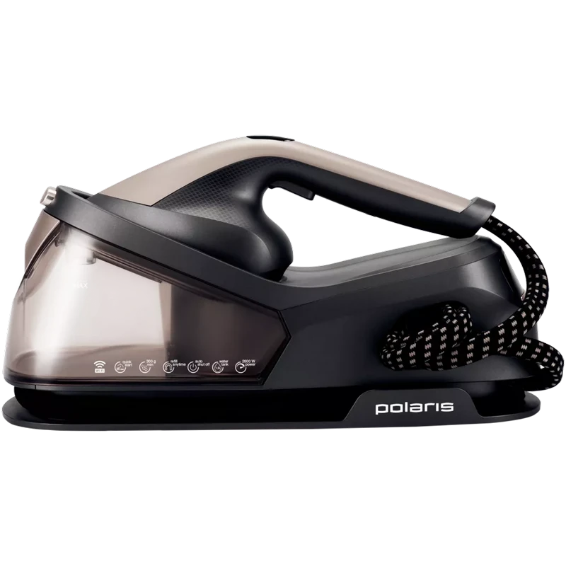 Утюг с парогенератором polaris pss2002k pro, 2600вт, черный | золотистый 3