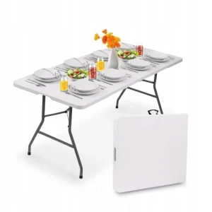 Masa pliabilă catering 180cm / alb