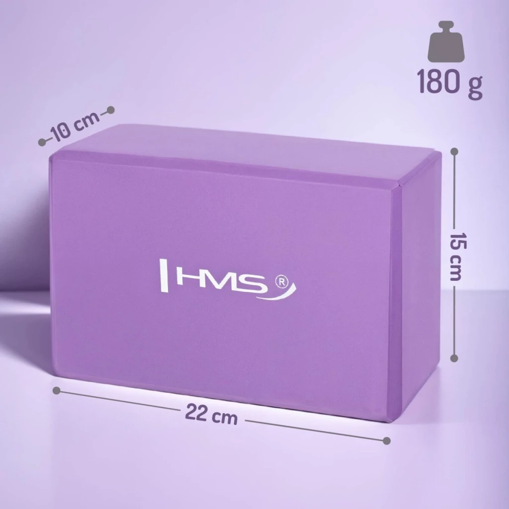 Блок для йоги 22*15*10 cm (180 gr.) eva kj01 violet hms 3