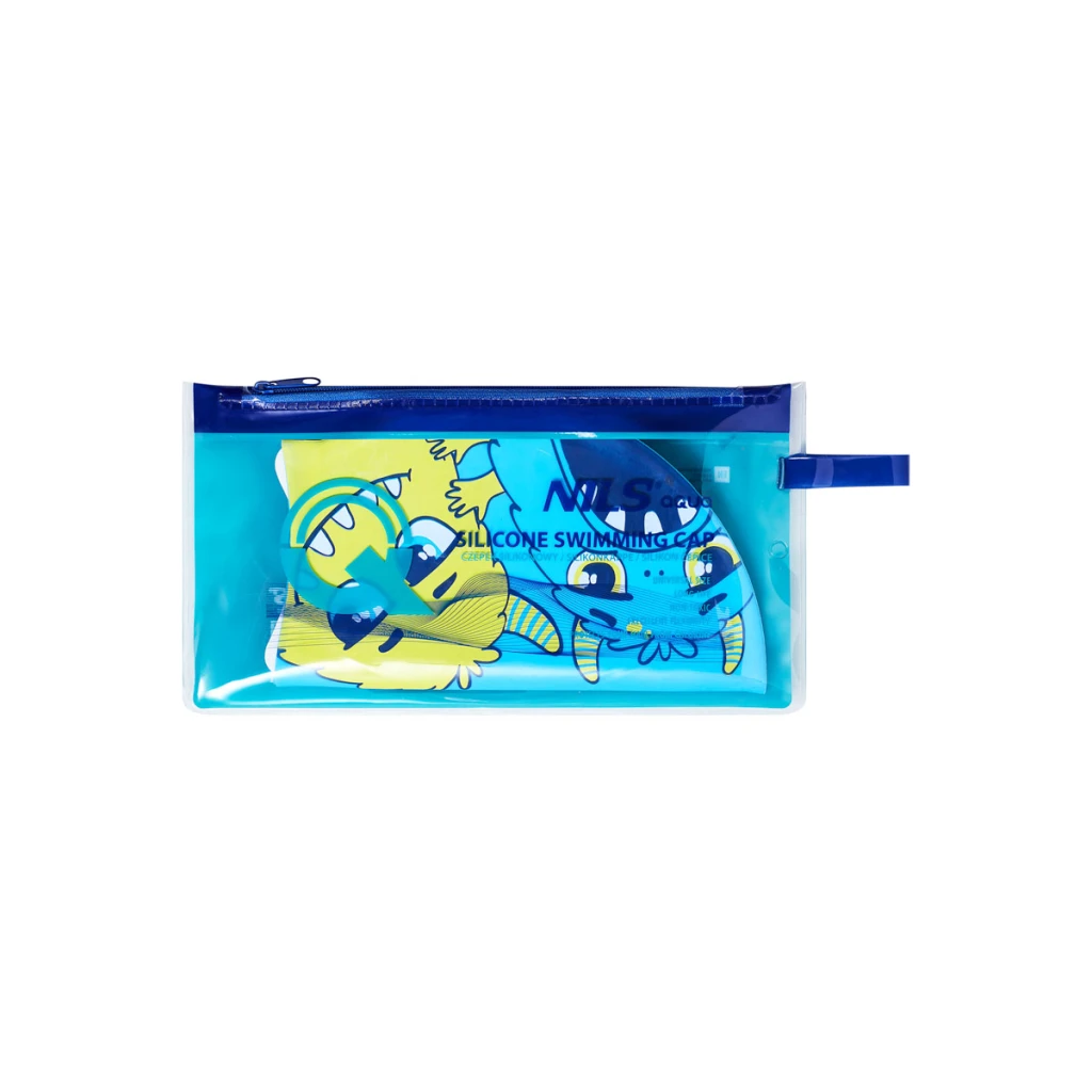 Шапочка для плавания детская monster blue nils 3