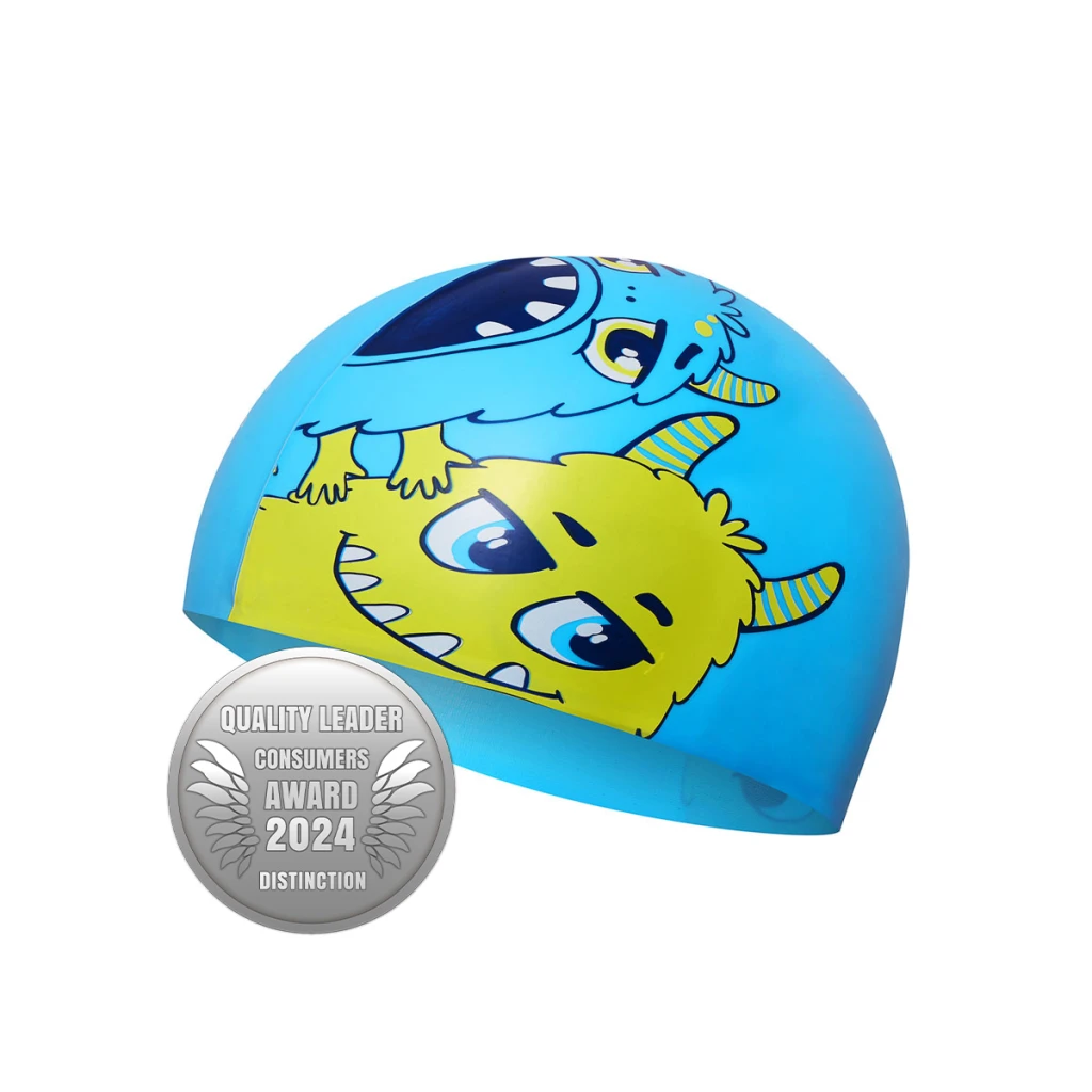 Шапочка для плавания детская monster blue nils 4