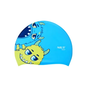 Шапочка для плавания детская monster blue nils