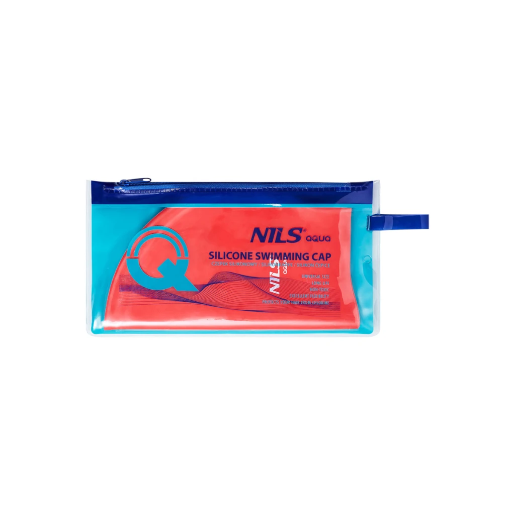 Шапочка для плавания rd01 red silicone nils 3