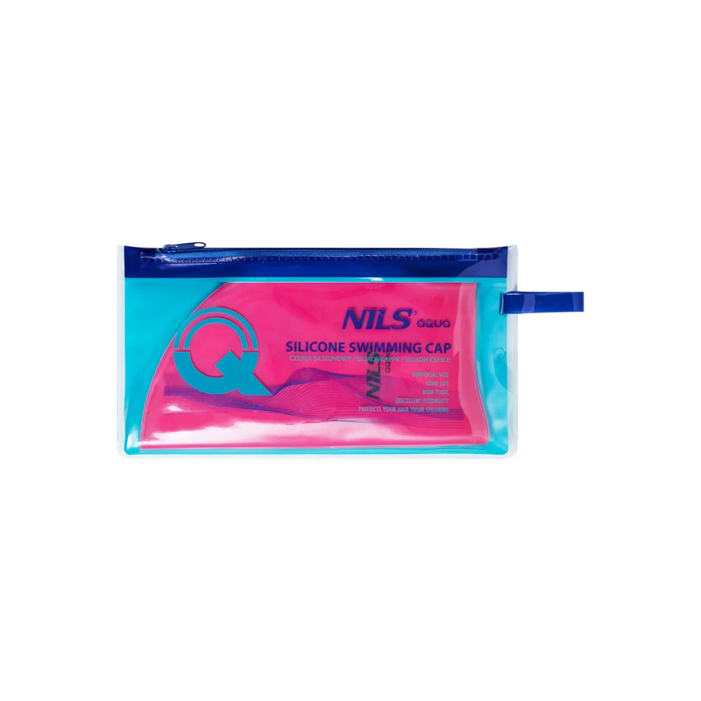 Шапочка для плавания pk01 pink silicone nils 3