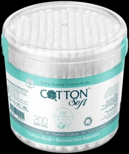 Cotton soft betisoare igienice 200buc cilindru  1/12