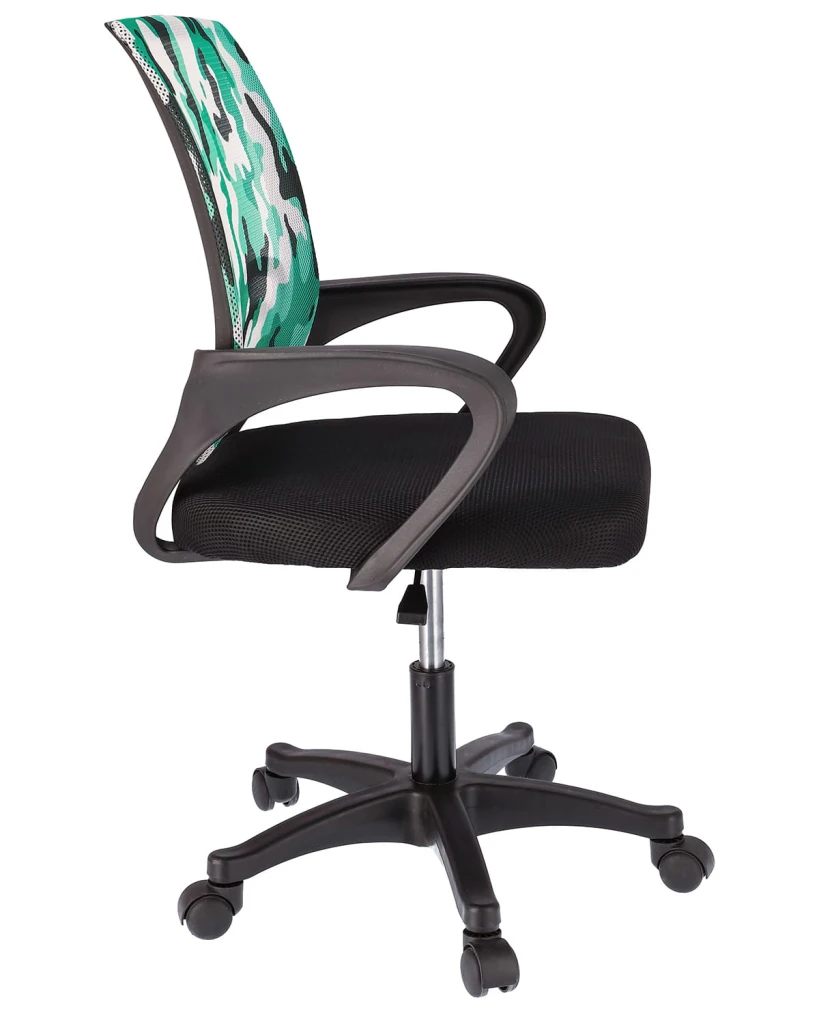 Scaun de birou, jumi, smart, 91x64x54cm, inaltime reglabila, capacitate maxima 110kg, negru/verde 6