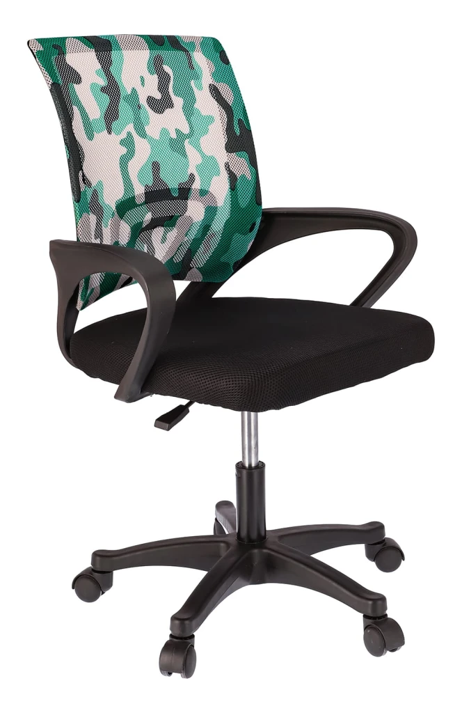 Scaun de birou, jumi, smart, 91x64x54cm, inaltime reglabila, capacitate maxima 110kg, negru/verde 3