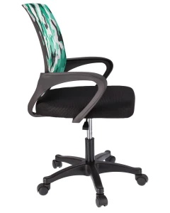 Scaun de birou, jumi, smart, 91x64x54cm, inaltime reglabila, capacitate maxima 110kg, negru/verde Thumbnail 6