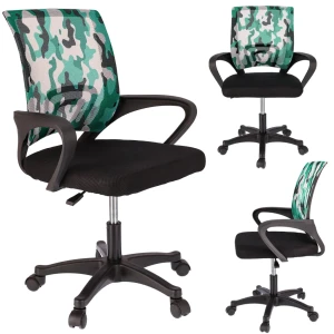 Офисное кресло jumi smart, 91x64x54 см, регулируемая высота, макс. нагрузка 110 кг, черно-зеленое