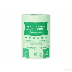 Kohavinka полотенца кухонные макулатурные 1 рулон 1 слой art.85m 570 листов 140*215 зеленые Thumbnail 2
