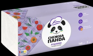 Panda prosoape de hirtie  2str. 230*220 mm  140buc  albe