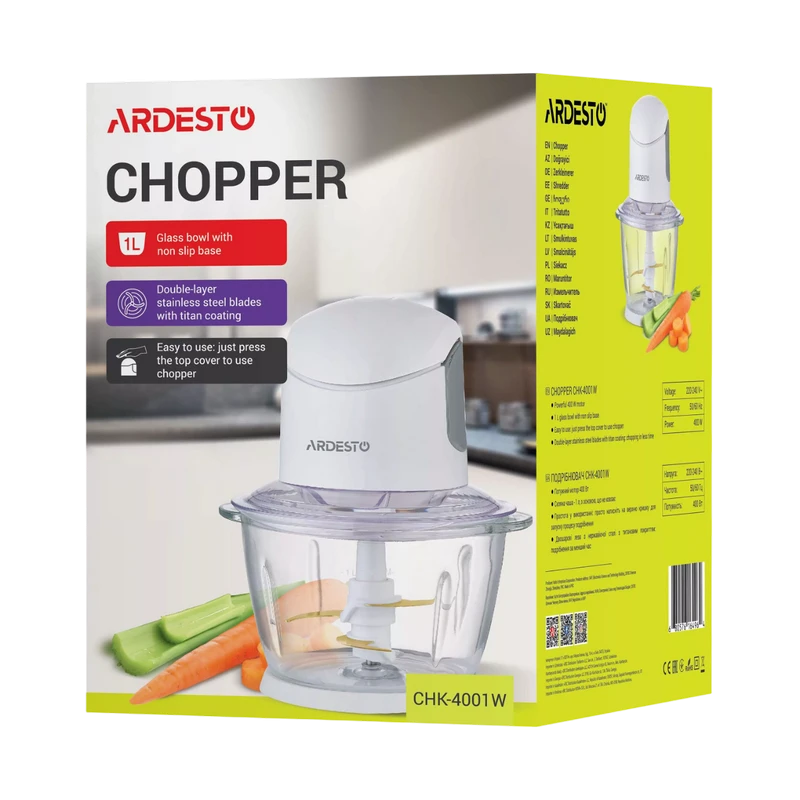 Tocător ardesto chk-4001w, alb 2