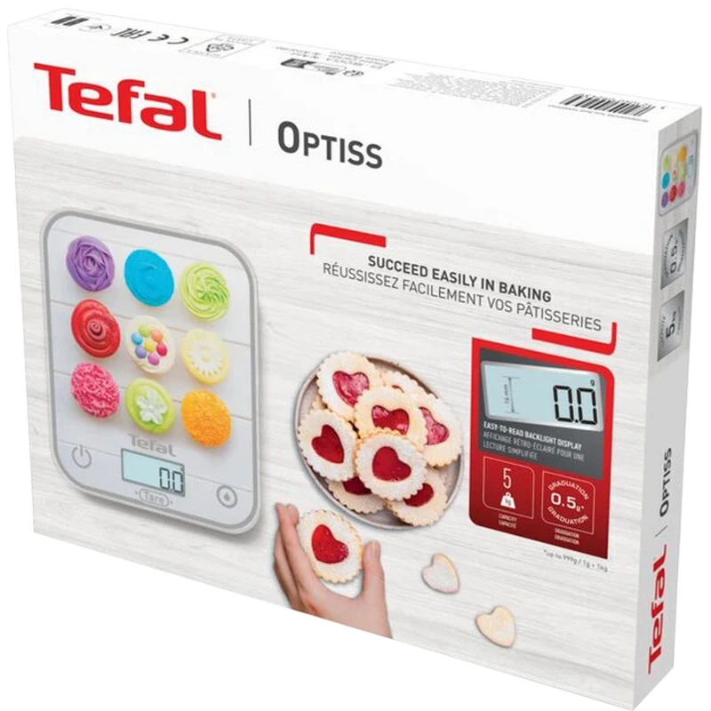 Cântar electronic de bucătărie tefal bc50d4v0, gri 4