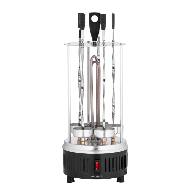 Электрошашлычница ardesto veg-hy1000, 500вт, нержавеющая сталь | черный 2