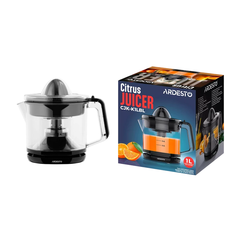 Соковыжималка для цитрусовых ardesto cjk-k1lbl, чёрный 6