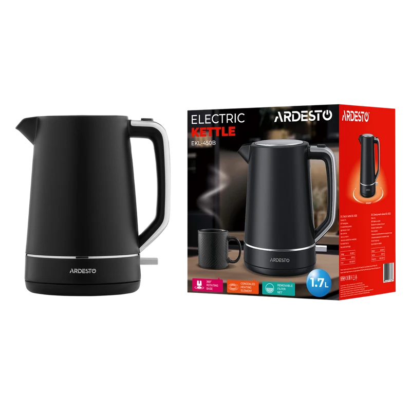 Fierbător electric ardesto ekl-450b, negru 4