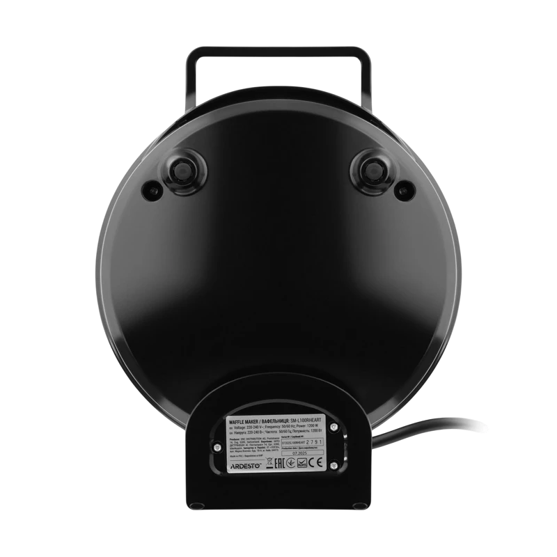 Aparat pentru vafe ardesto sm-l100rheart, negru 8