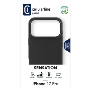 Husă cellularline sensation pentru apple iphone 17 pro, negru Thumbnail 3