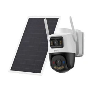 Imou outdoor aov ptz dual security camera with 8w solar panel wi-fi+4g 3k 5+5mp, white