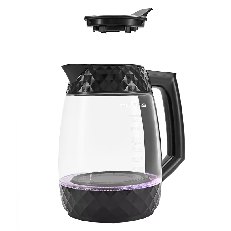 Электрочайник polaris pwk1823cgld, чёрный 2