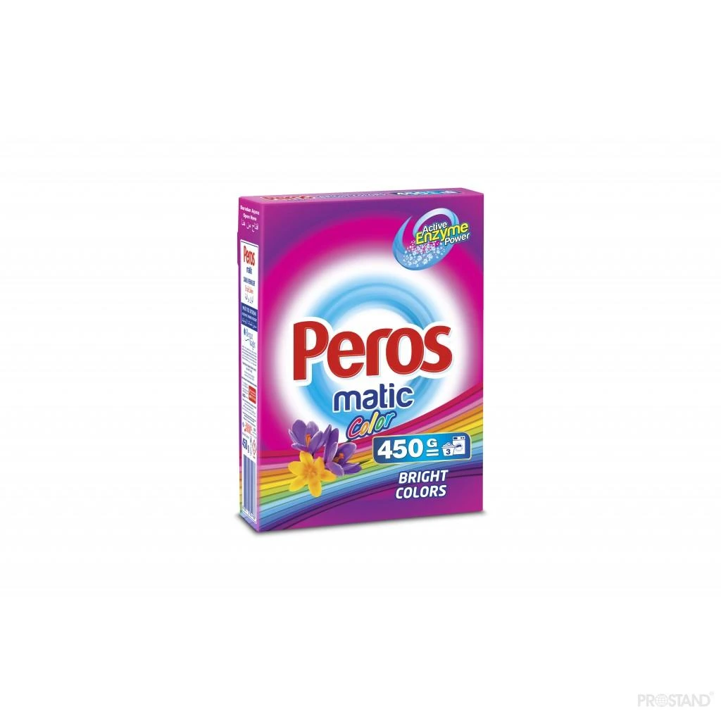 Peros detergent praf automat 3 kg, ambalaj moale bright colors / rufe colorate / roz /1742 2