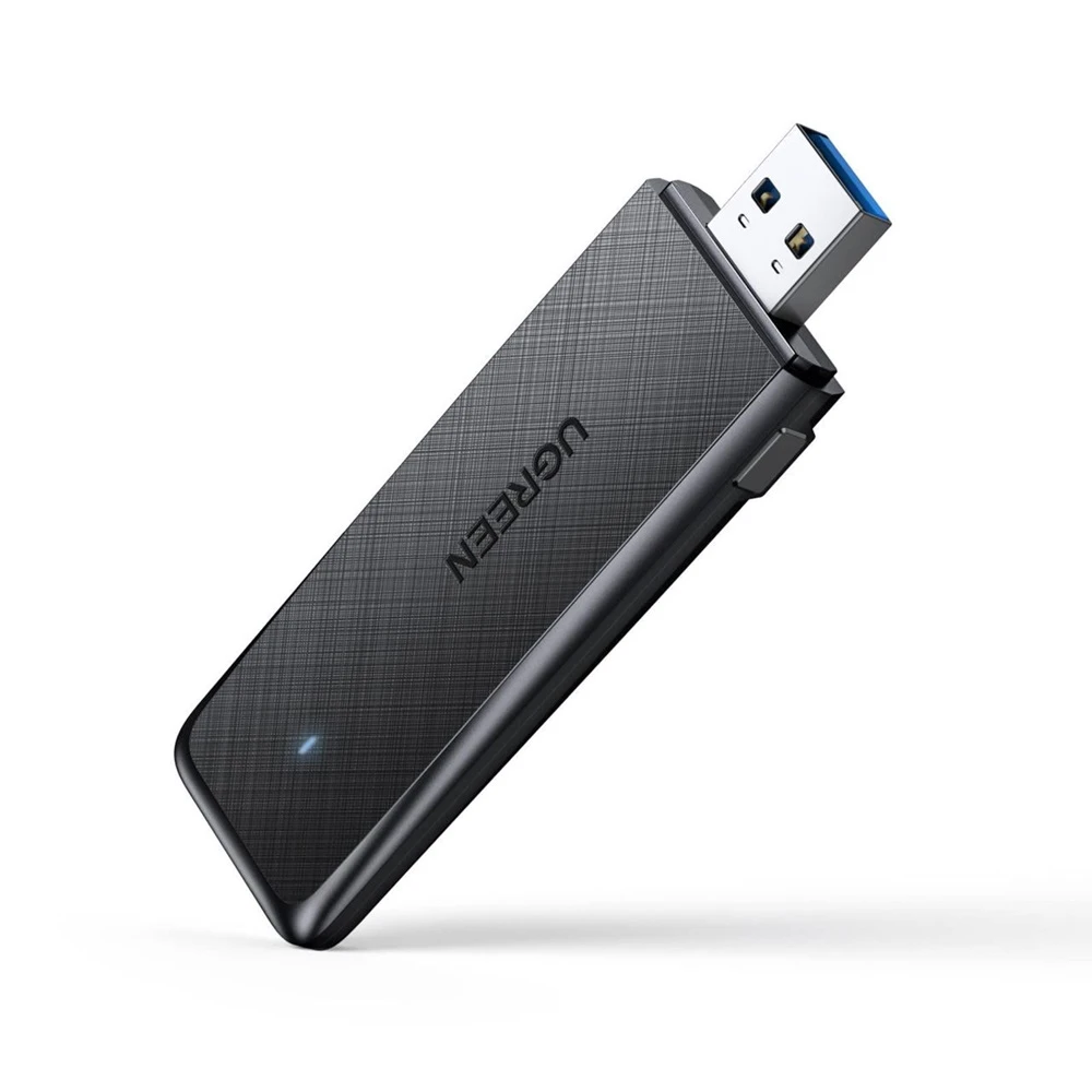 Ugreen адаптер wifi usb ac1300 11ac dual-band 2.4ghz/400mbps 5ghz/867mbps | cm492, черный 2