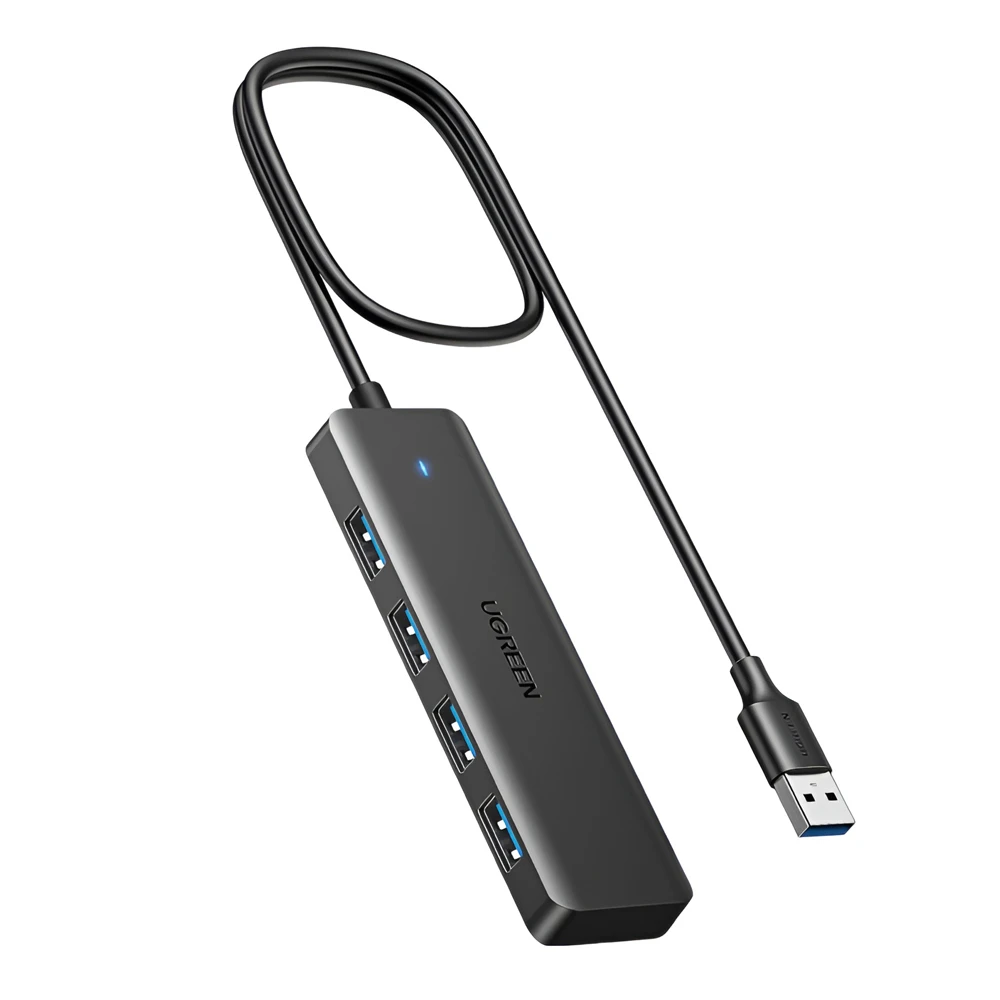 Ugreen hub 4в1 usb 3.0 на 4*usb 3.0 1м cm219, черный 3