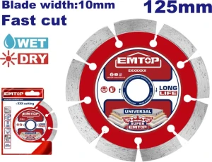 Disc diamant uscat 125 mm emtop