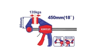 Menghina de tamplarie 450mm reglare rapida emtop
