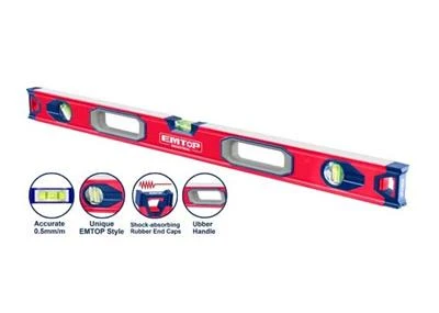 Nivela aluminiu 100cm 3 pozitii cu 2 manere emtop 2