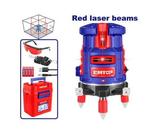 Nivela lase multi-line 0-30m rosii emtop 2