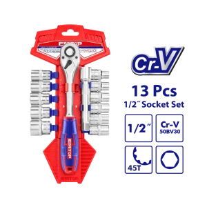 Set chei tubulare 1/2 13 buc 10-24mm emtop