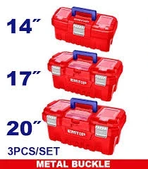 Set de cutii din plastic p/u scule 3 buc emtop