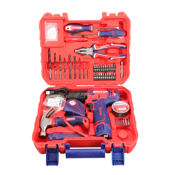 Set de instrumente cu masina de insurubat 12v 96 buc emtop 3