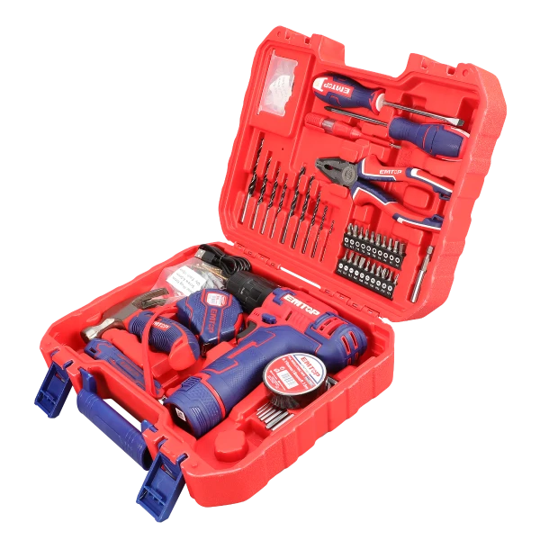 Set de instrumente cu masina de insurubat 12v 96 buc emtop 2