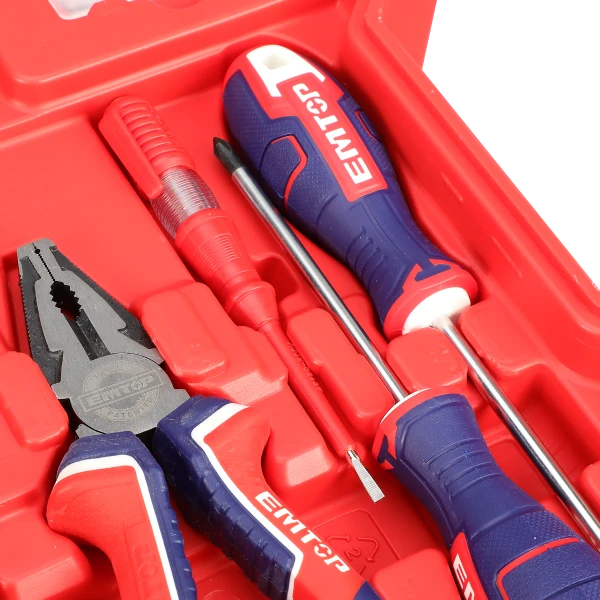 Set de instrumente cu masina de insurubat 12v 96 buc emtop 4
