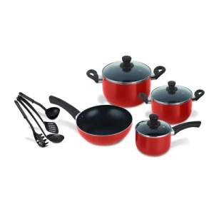 Set de vase de 11 buc, aluminiu cu acoperire antiaderenta decakila