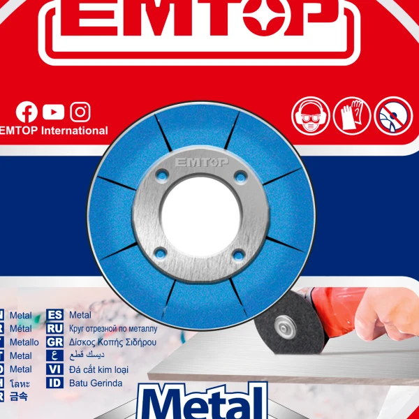 Set discuri p/u metal/inox 115*1.2*22.2mm emtop 2