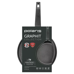 Блинная сковорода polaris graphit-24pc, 24см, чёрный Thumbnail 4